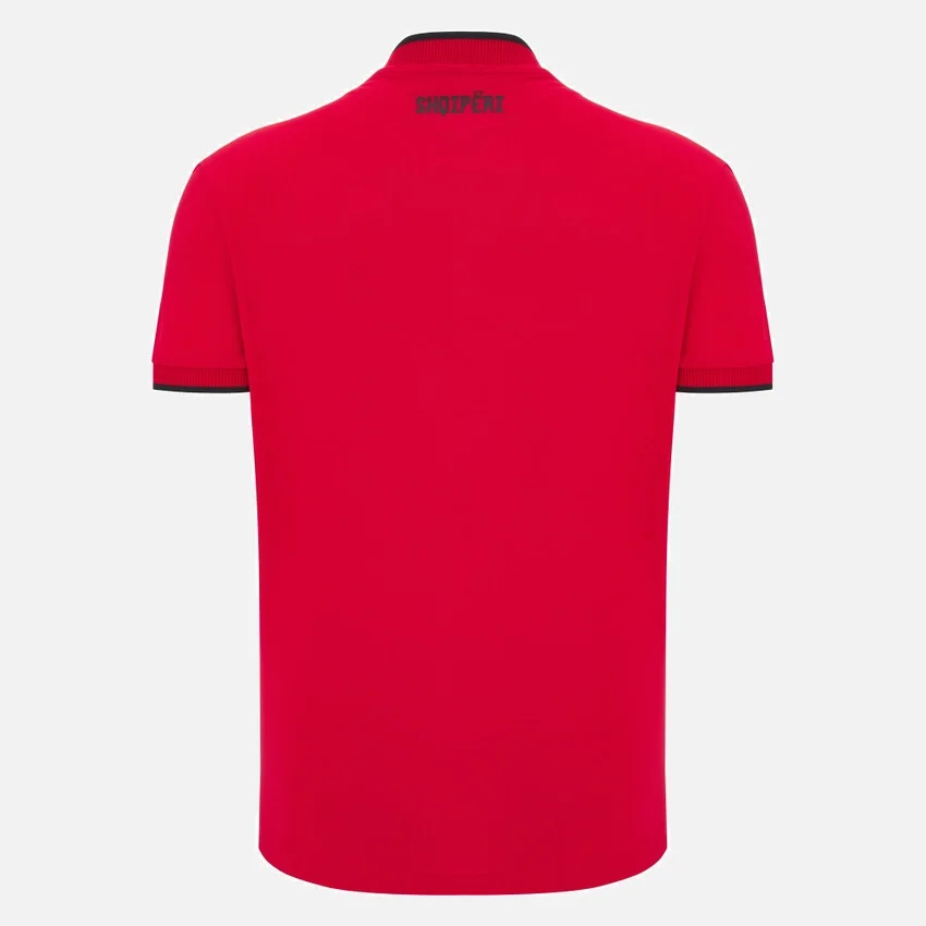 Albanien Nationalmannschaft FSHF 2026/27 Erwachsenen-Reise-Poloshirt in Rot Albanien Nationalmannschaft FSHF 2026/27 Erwachsenen-Reise-Poloshirt in Rot