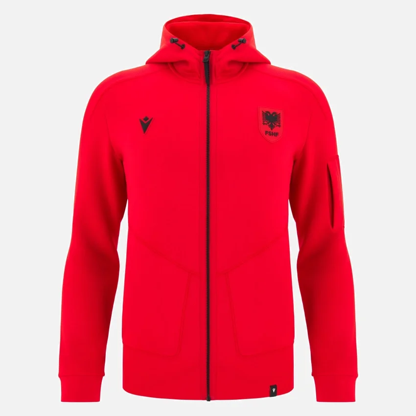 Albanien Nationalmannschaft FSHF 2026/27 Hoodie mit durchgehendem Reißverschluss Albanien Nationalmannschaft FSHF 2026/27 Hoodie mit durchgehendem Reißverschluss