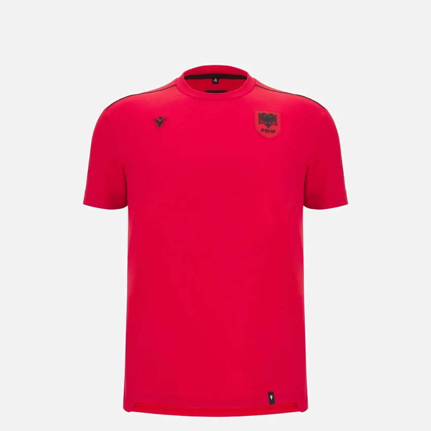 Albanien Nationalmannschaft FSHF 2026/27 Junior Sports Rotes T-Shirt Athleisure Albanien Nationalmannschaft FSHF 2026/27 Junior Sports Rotes T-Shirt Athleisure