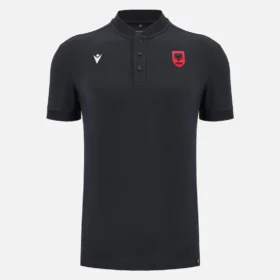 Albanien Nationalmannschaft FSHF 2026/27 Reise-Poloshirt für Erwachsene, schwarz Albanien Nationalmannschaft FSHF 2026/27 Reise-Poloshirt für Erwachsene, schwarz
