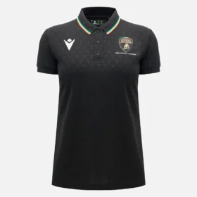 Automobili Lamborghini Squadra Corse Damen-Poloshirt in Schwarz