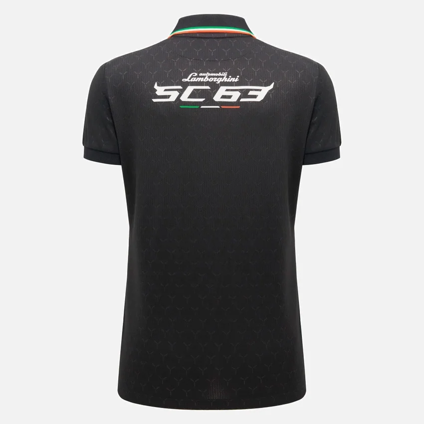 Automobili Lamborghini Squadra Corse Damen-Poloshirt in Schwarz Automobili Lamborghini Squadra Corse Damen-Poloshirt in Schwarz
