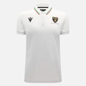 Automobili Lamborghini Squadra Corse Damen-Poloshirt in Weiß