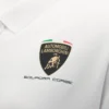 Automobili Lamborghini Squadra Corse Damen-Poloshirt in Weiß Automobili Lamborghini Squadra Corse Damen-Poloshirt in Weiß