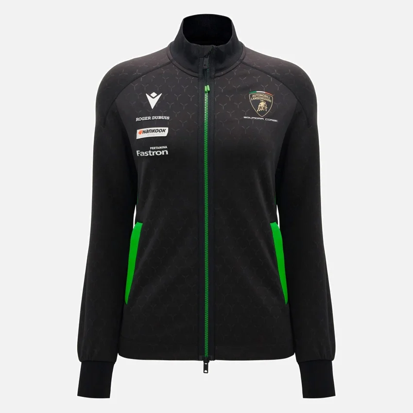 Automobili Lamborghini Squadra Corse Damen-Sweatshirt mit durchgehendem Reißverschluss Automobili Lamborghini Squadra Corse Damen-Sweatshirt mit durchgehendem Reißverschluss