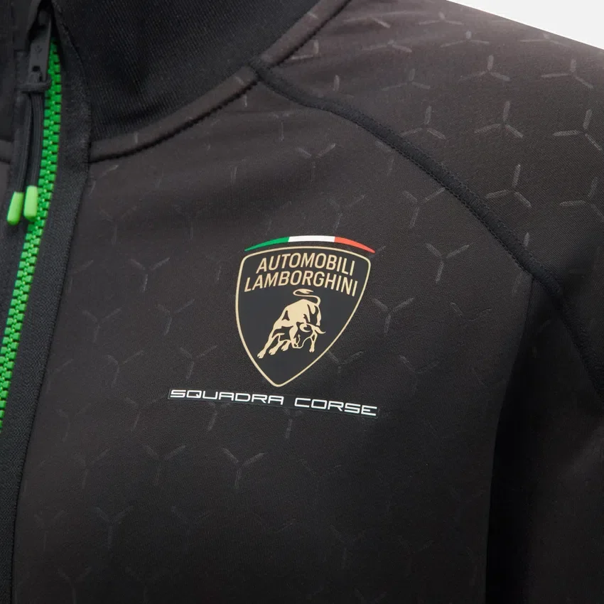 Automobili Lamborghini Squadra Corse Damen-Sweatshirt mit durchgehendem Reißverschluss Automobili Lamborghini Squadra Corse Damen-Sweatshirt mit durchgehendem Reißverschluss
