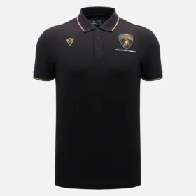 Automobili Lamborghini Squadra Corse Herren-Poloshirt in Schwarz Automobili Lamborghini Squadra Corse Herren-Poloshirt in Schwarz