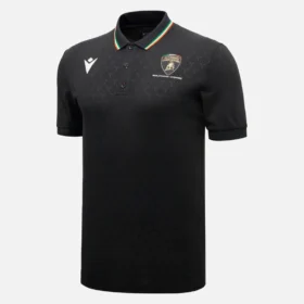 Automobili Lamborghini Squadra Corse Herren-Poloshirt in Schwarz Automobili Lamborghini Squadra Corse Herren-Poloshirt in Schwarz