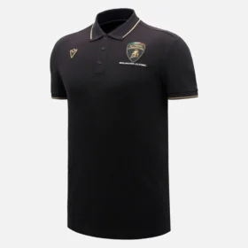 Automobili Lamborghini Squadra Corse Herren-Poloshirt in Schwarz Automobili Lamborghini Squadra Corse Herren-Poloshirt in Schwarz