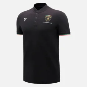 Automobili Lamborghini Squadra Corse Herren-Poloshirt in Schwarz Automobili Lamborghini Squadra Corse Herren-Poloshirt in Schwarz