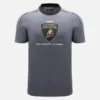 Automobili Lamborghini Squadra Corse Herren-Sport-T-Shirt in Grau Automobili Lamborghini Squadra Corse Herren-Sport-T-Shirt in Grau