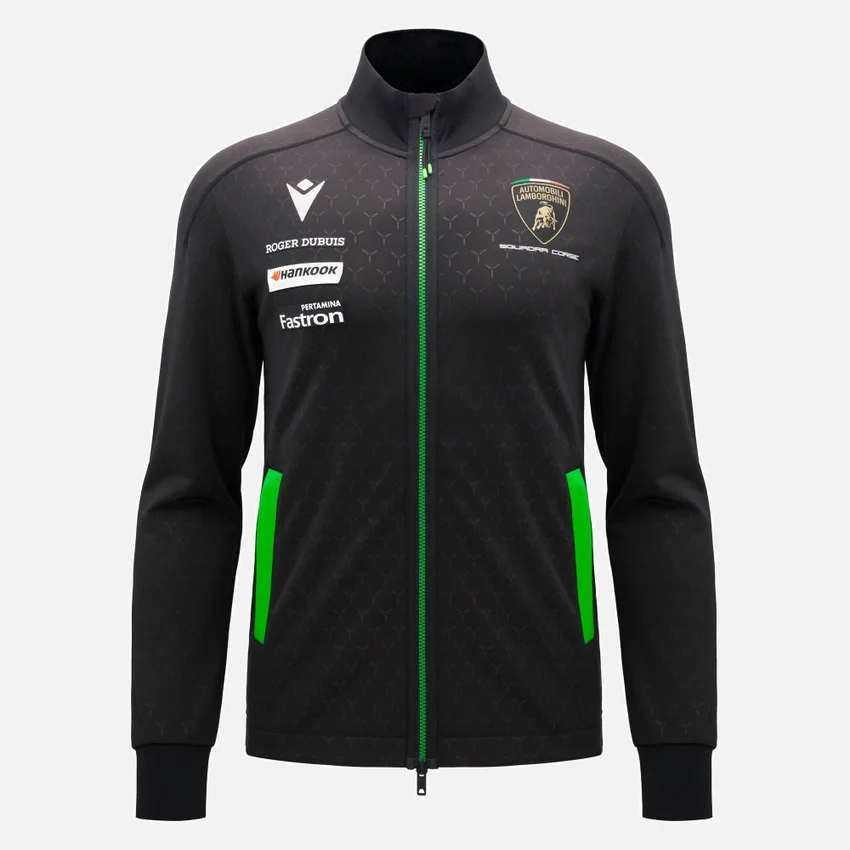 Automobili Lamborghini Squadra Corse Herren-Sweatshirt mit durchgehendem Reißverschluss Automobili Lamborghini Squadra Corse Herren-Sweatshirt mit durchgehendem Reißverschluss