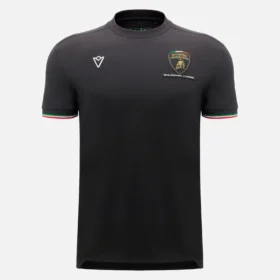 Automobili Lamborghini Squadra Corse Herren-T-Shirt in Schwarz und Tricolor