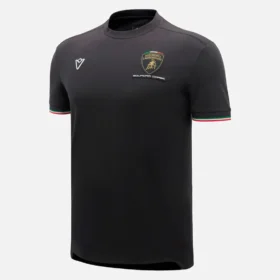 Automobili Lamborghini Squadra Corse Herren-T-Shirt in Schwarz und Tricolor