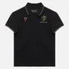 Automobili Lamborghini Squadra Corse Kinder-Poloshirt in Schwarz Automobili Lamborghini Squadra Corse Kinder-Poloshirt in Schwarz