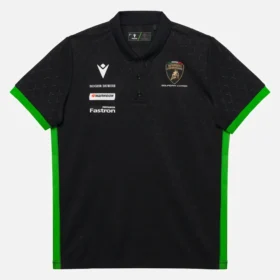 Automobili Lamborghini Squadra Corse Kinder-Poloshirt in Schwarz