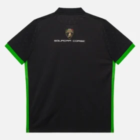 Automobili Lamborghini Squadra Corse Kinder-Poloshirt in Schwarz