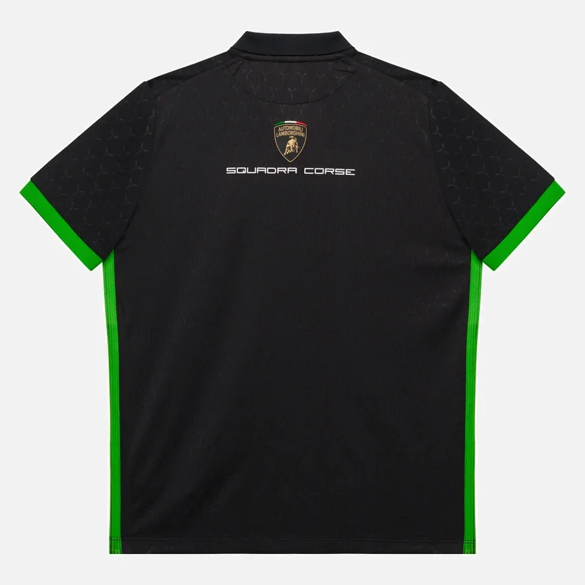 Automobili Lamborghini Squadra Corse Kinder-Poloshirt in Schwarz Automobili Lamborghini Squadra Corse Kinder-Poloshirt in Schwarz