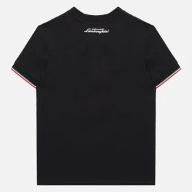 Automobili Lamborghini Squadra Corse Kinder-T-Shirts in Schwarz und den drei Farben