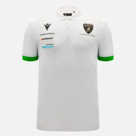 Automobili Lamborghini Squadra Corse Weißes Herren-Poloshirt