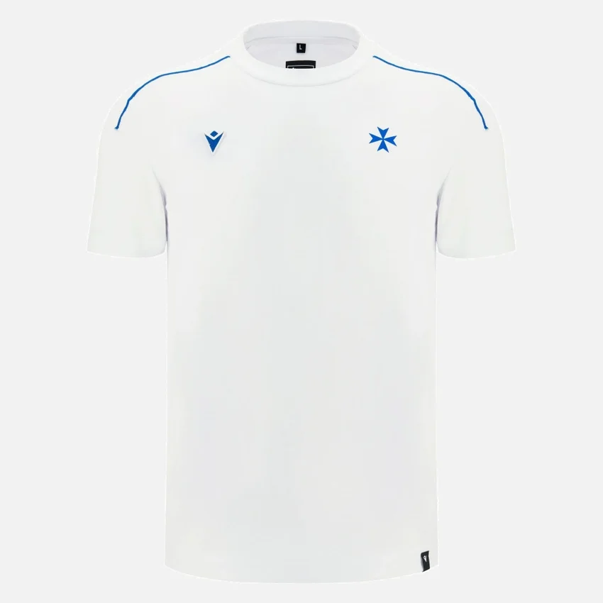 Auxerre 2025/26 Athleisure Weißes Reise-T-Shirt für Erwachsene Auxerre 2025/26 Athleisure Weißes Reise-T-Shirt für Erwachsene