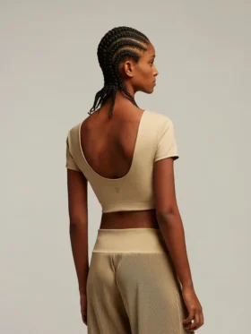 Emily Lycra-Cropped-Top-Oberteil