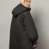 Essy Gesteppte lange Regenjacke