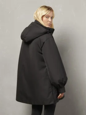 Essy Gesteppte lange Regenjacke