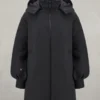 Essy Gesteppte lange Regenjacke