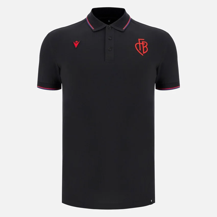 FC Basel 2025/26 Athleisure Baumwoll-Poloshirt für Erwachsene FC Basel 2025/26 Athleisure Baumwoll-Poloshirt für Erwachsene