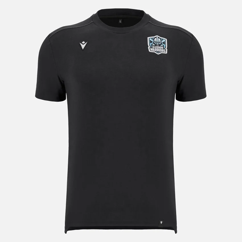 Glasgow Warriors 2025/26 Schwarzes Baumwoll-T-Shirt Glasgow Warriors 2025/26 Schwarzes Baumwoll-T-Shirt