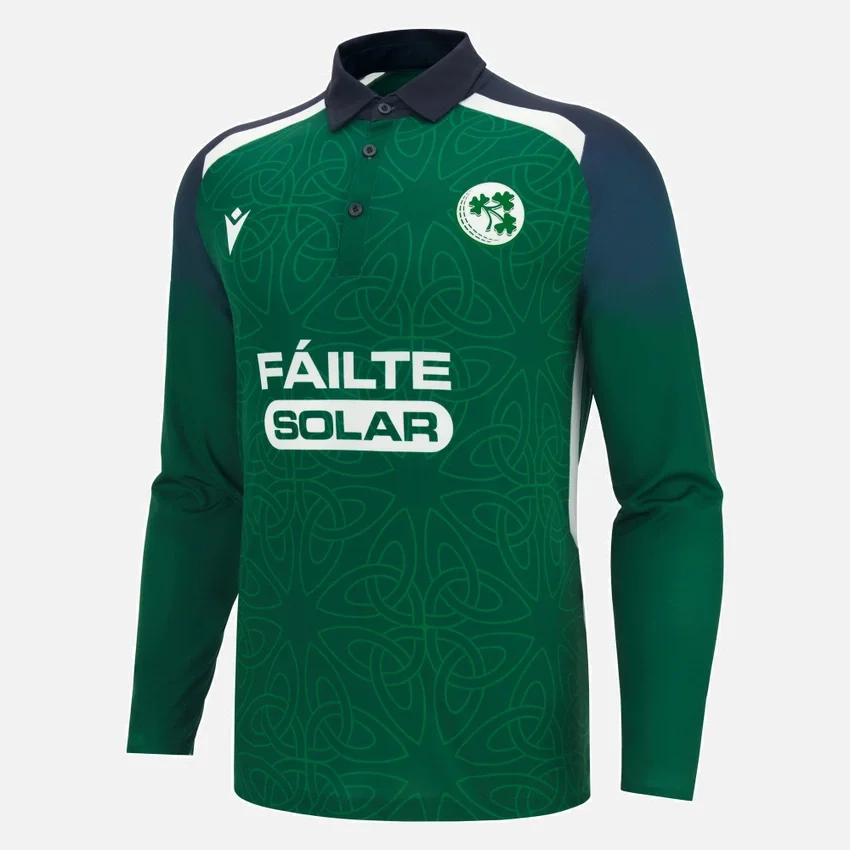 Irland-Cricket-Team 2026/28 ODI-Langarm-Hemd Irland-Cricket-Team 2026/28 ODI-Langarm-Hemd