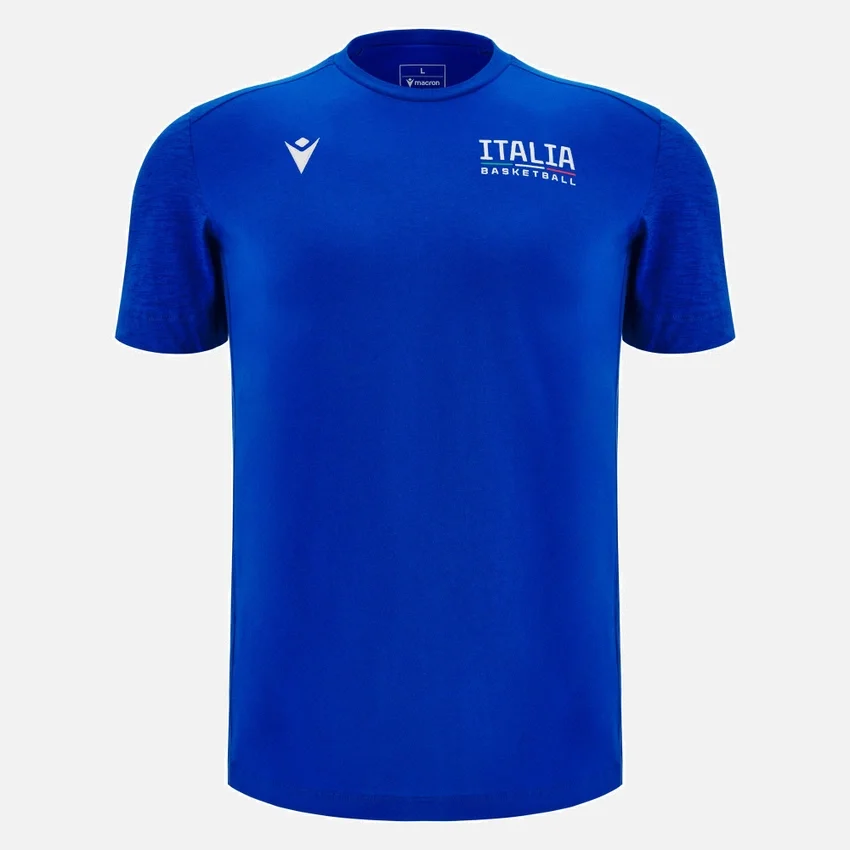 Italbasket 2025/26 Baumwoll-Reise-T-Shirt für erwachsene Spieler Italbasket 2025/26 Baumwoll-Reise-T-Shirt für erwachsene Spieler