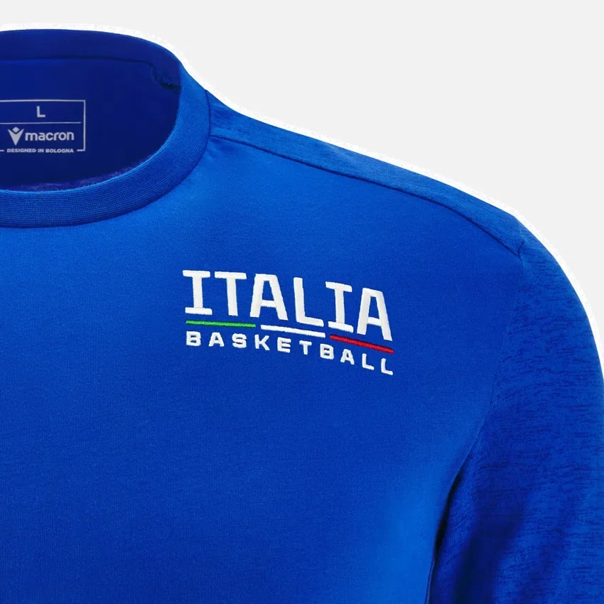 Italbasket 2025/26 Baumwoll-Reise-T-Shirt für erwachsene Spieler Italbasket 2025/26 Baumwoll-Reise-T-Shirt für erwachsene Spieler