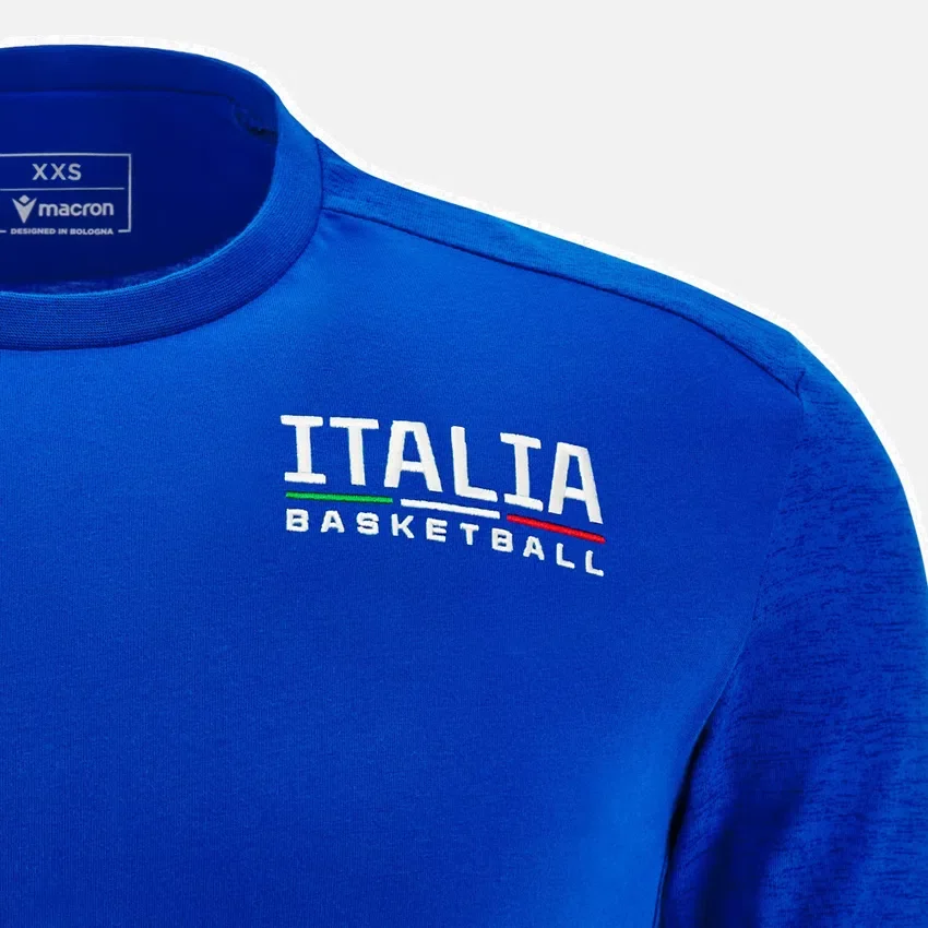 Italbasket 2025/26 Baumwoll-Reise-T-Shirt für Juniorenspieler Italbasket 2025/26 Baumwoll-Reise-T-Shirt für Juniorenspieler