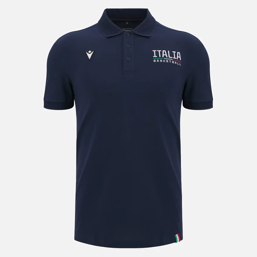 Italbasket 2025/26 Herren-Poloshirt im Athleisure-Stil Italbasket 2025/26 Herren-Poloshirt im Athleisure-Stil
