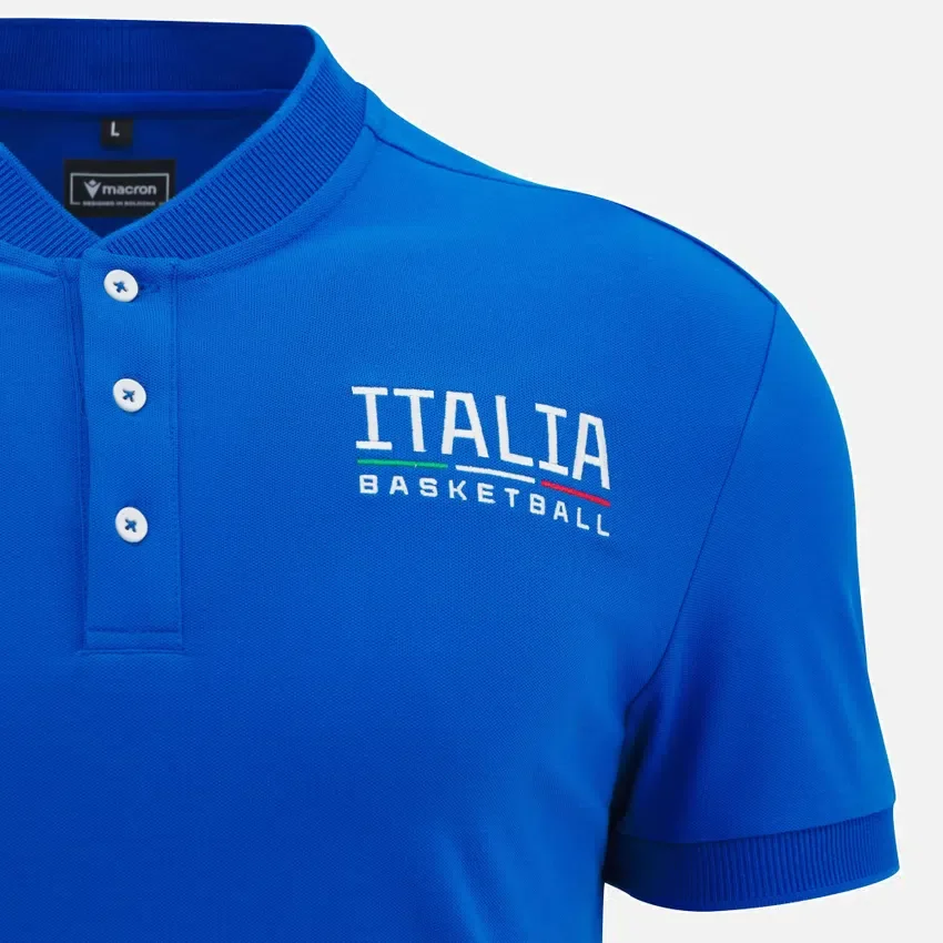Italbasket 2025/26 Herren-Poloshirt im Athleisure-Stil Italbasket 2025/26 Herren-Poloshirt im Athleisure-Stil