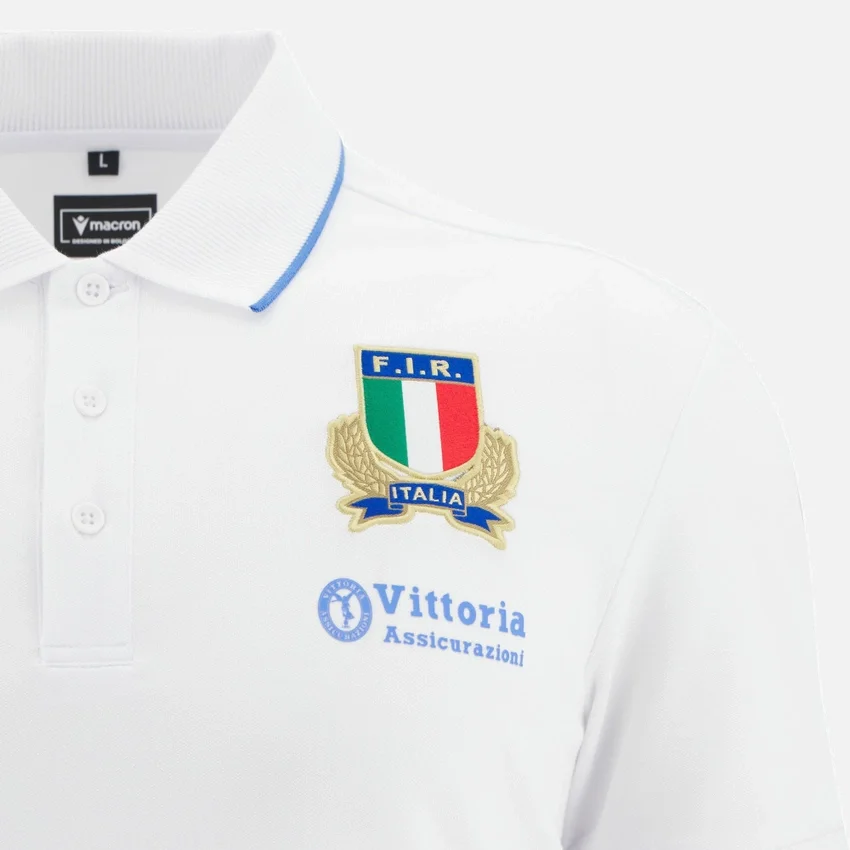 Italia Rugby 2025/26 Athleisure-Baumwoll-Poloshirt für Erwachsene Italia Rugby 2025/26 Athleisure-Baumwoll-Poloshirt für Erwachsene