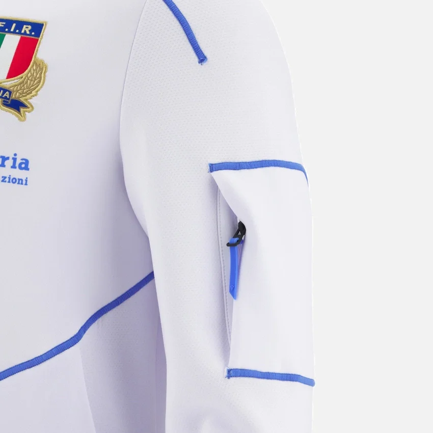 Italia Rugby 2025/26 Athleisure Sweatshirt mit durchgehendem Reißverschluss für Erwachsene Italia Rugby 2025/26 Athleisure Sweatshirt mit durchgehendem Reißverschluss für Erwachsene