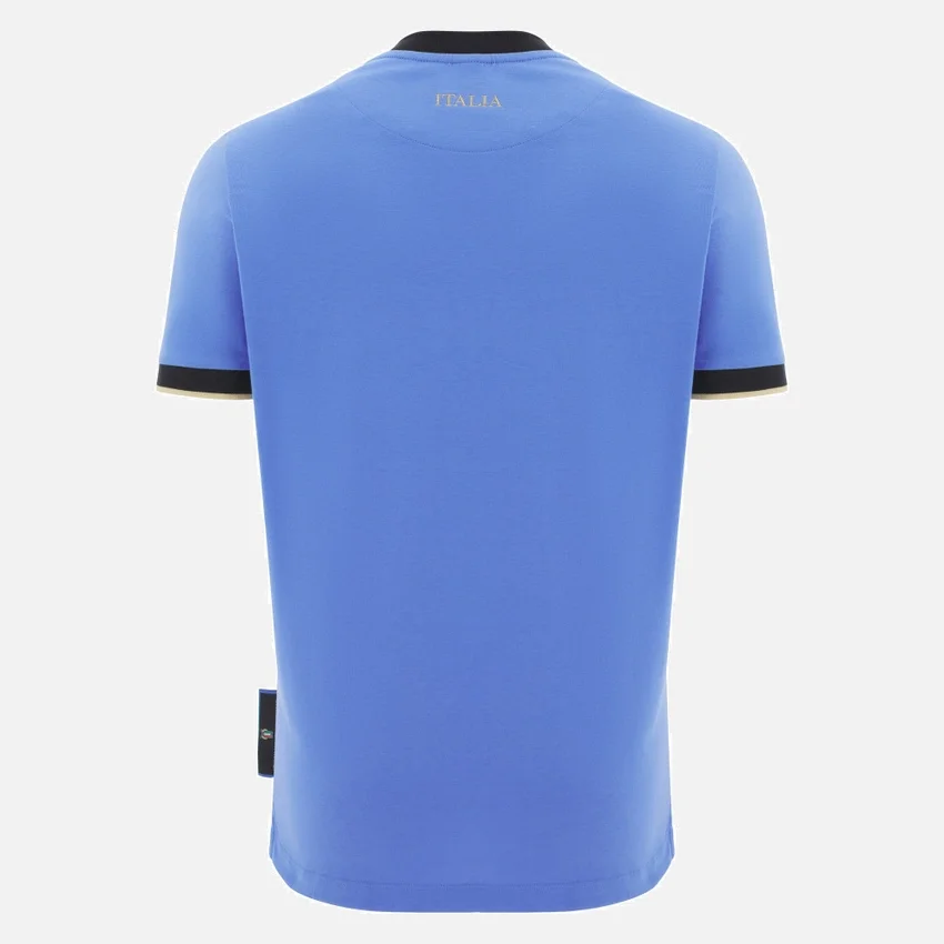 Italia Rugby 2025/26 Geripptes Baumwoll-T-Shirt Fan-Kollektion Italia Rugby 2025/26 Geripptes Baumwoll-T-Shirt Fan-Kollektion