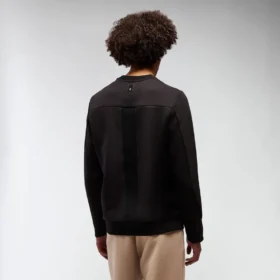 Mooncrest Sweatshirt mit Rundhalsausschnitt und gerippten Besätzen