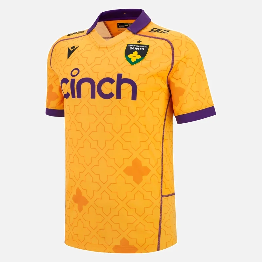 Northampton Saints 2025/26 Auswärts-Replika-Hemd für Erwachsene aus Polyester Northampton Saints 2025/26 Auswärts-Replika-Hemd für Erwachsene aus Polyester