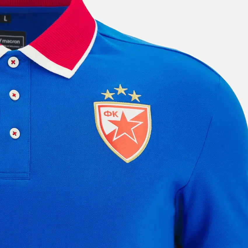 Red Star Belgrad 2025/26 Baumwoll-Poloshirt für Erwachsene Red Star Belgrad 2025/26 Baumwoll-Poloshirt für Erwachsene
