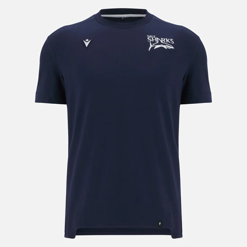 Sale Sharks 2025/26 Navy Baumwoll-T-Shirt Sale Sharks 2025/26 Navy Baumwoll-T-Shirt