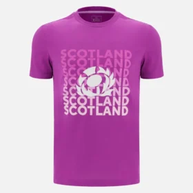 Scottish Rugby 2025/26 Lila Freizeit-T-Shirt