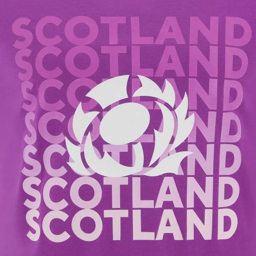 Scottish Rugby 2025/26 Lila Freizeit-T-Shirt Scottish Rugby 2025/26 Lila Freizeit-T-Shirt