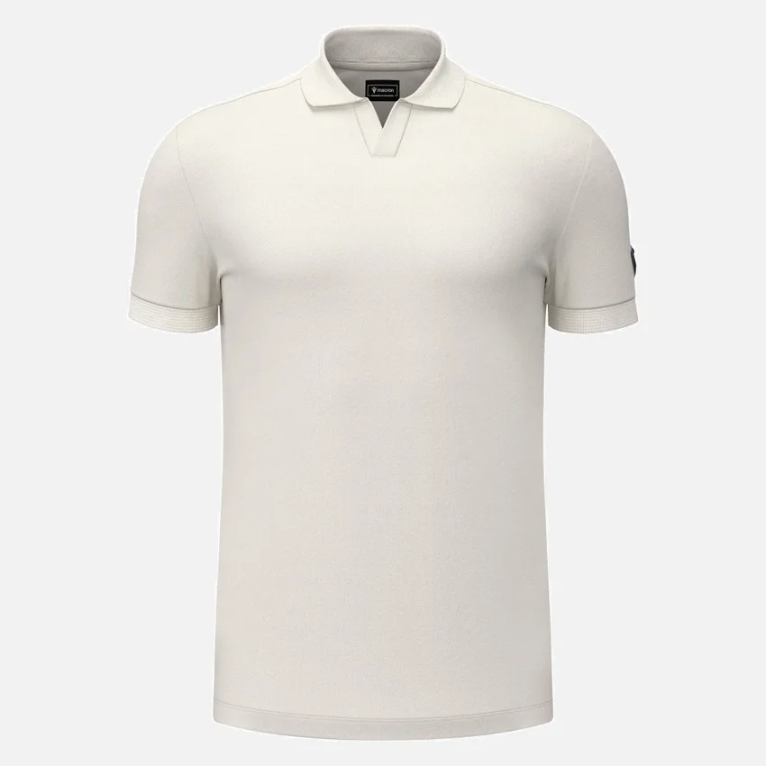 Strahlendes Poloshirt mit Stehkragen Strahlendes Poloshirt mit Stehkragen