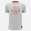Unibo Collection Grau meliertes Baumwoll-T-Shirt für Erwachsene Unibo Collection Grau meliertes Baumwoll-T-Shirt für Erwachsene