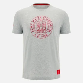 Unibo Collection Grau meliertes Baumwoll-T-Shirt für Erwachsene