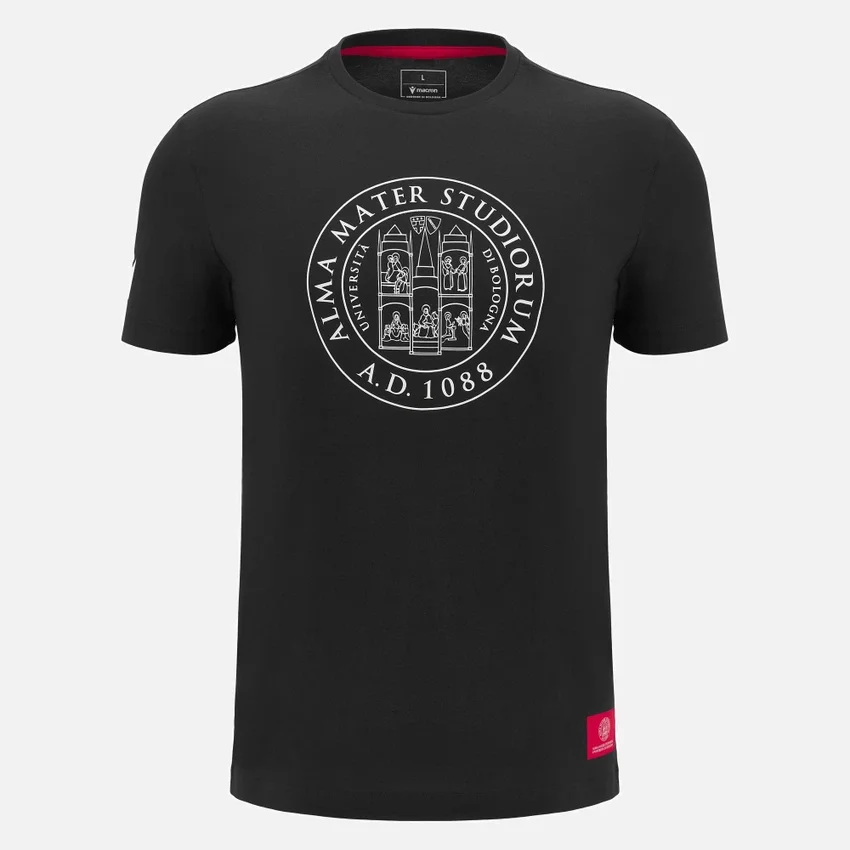 Unibo Collection Schwarzes Baumwoll-T-Shirt für Erwachsene Unibo Collection Schwarzes Baumwoll-T-Shirt für Erwachsene